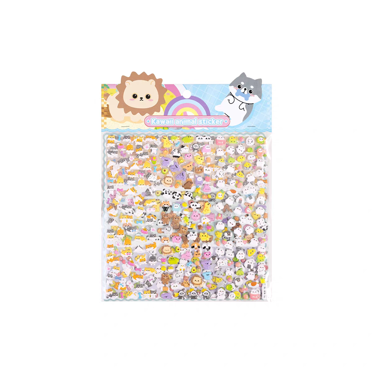 Cute Animal Puffy Jumbo Sticker Sheet
