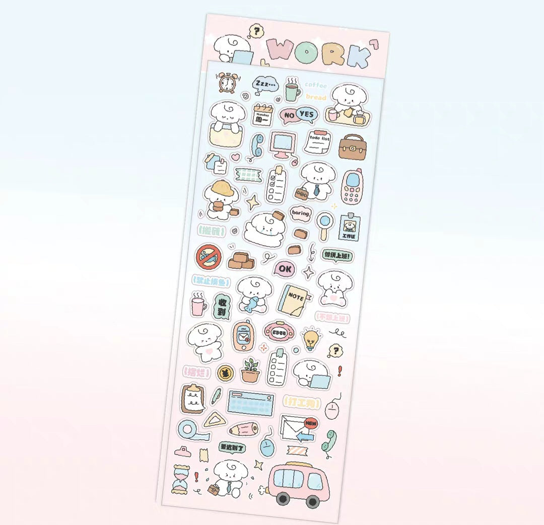 Kawaii Themed Sticker Sheets