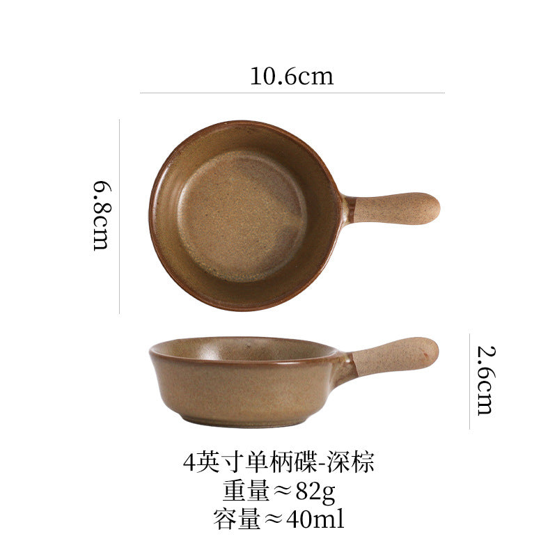 Mini Ceramic Sauce Pan Dip Bowl