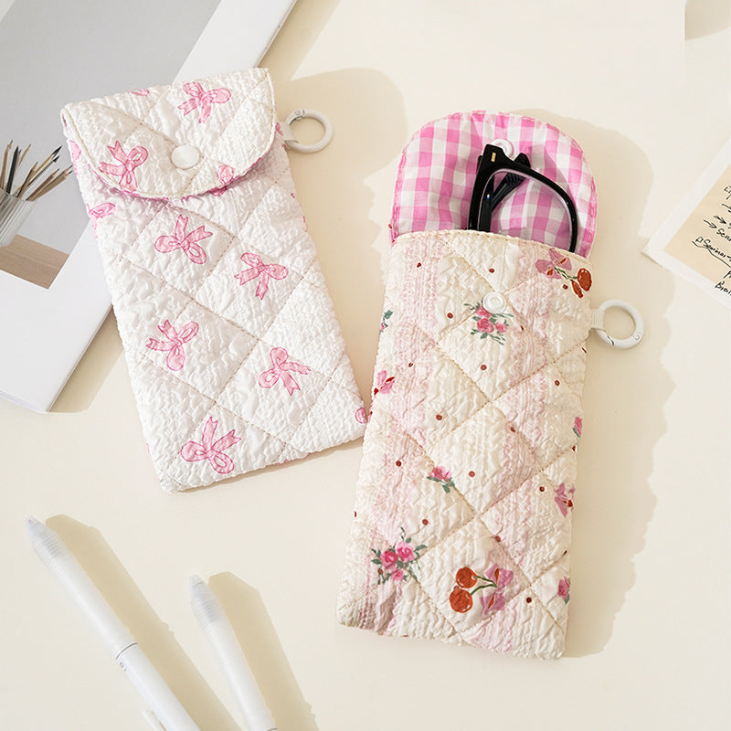 Quilted Floral Glasses Specs Shades Pouch 🌸