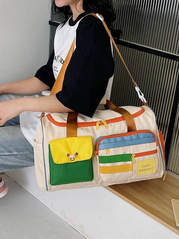 Stylish Large Capacity Travel Duffel Bag With Shoe Compartment