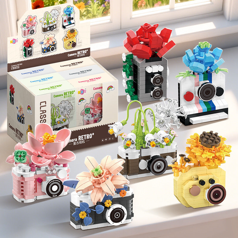 📸🌸 Blooming Retro Camera Building Blocks
