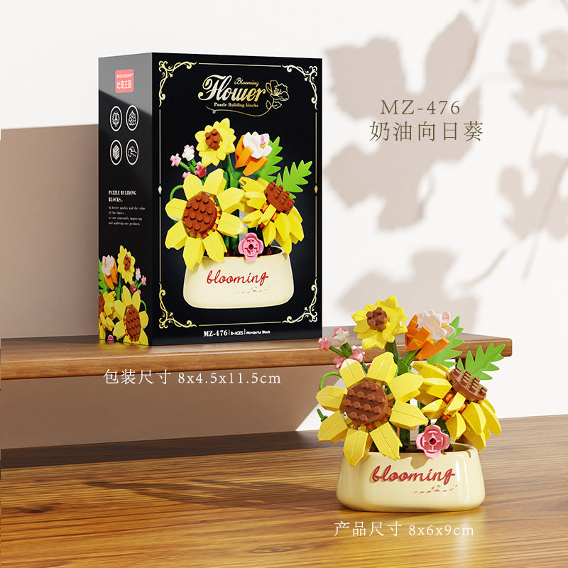 Mini Blooming Flower Pot Building Blocks 🌷✨