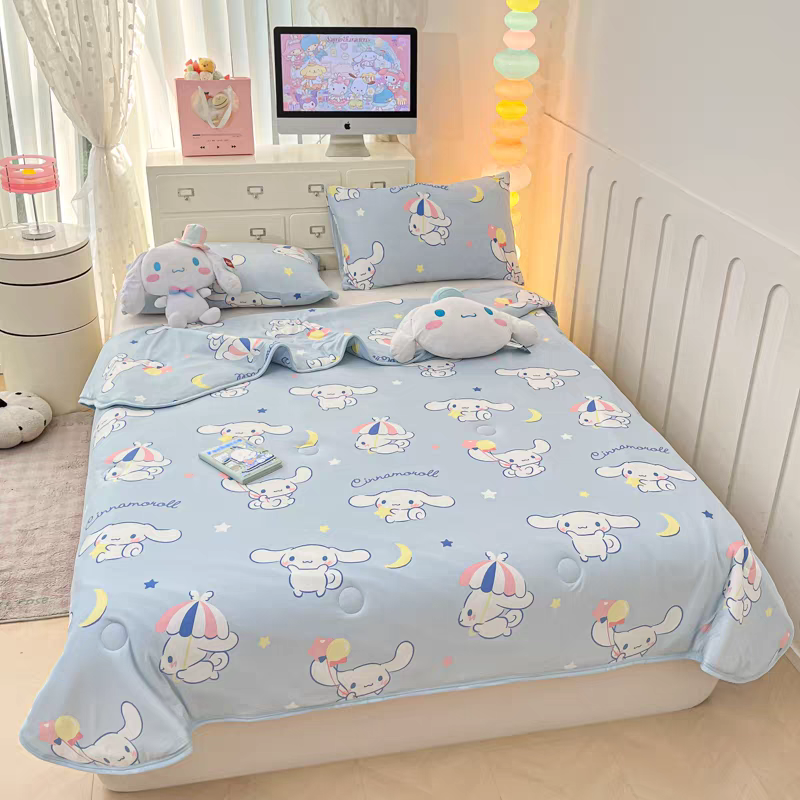 Pre - Order Official Merch Sanrio Hello Kitty Kuromi Cinnamoroll My Melody Comforter Set