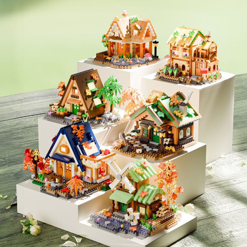 Mini Woodland Cottage Building Block House 🌿✨
