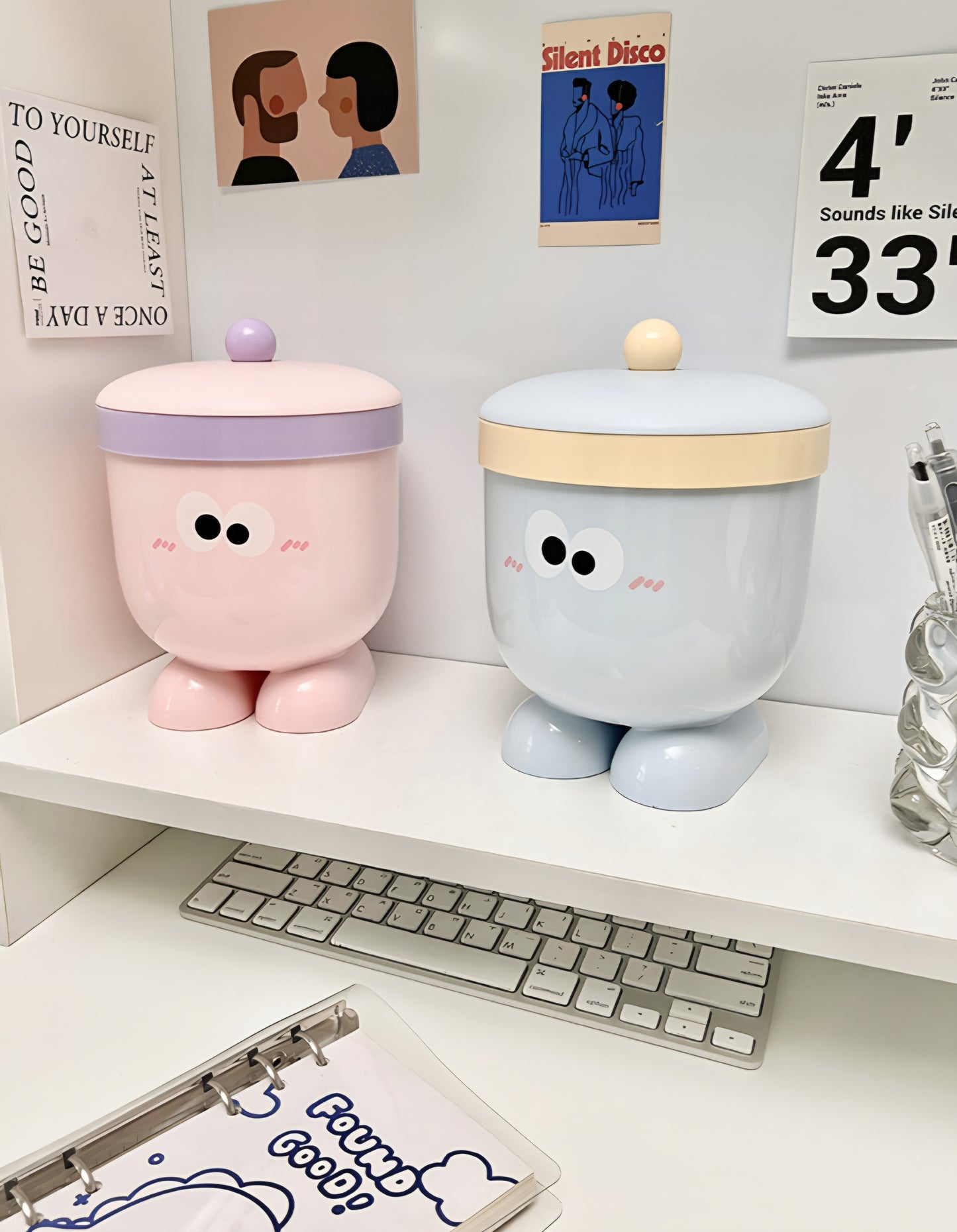 👀 Cutie-Pie Jumbo Storage Organisers Desk Trashbin Dustbin