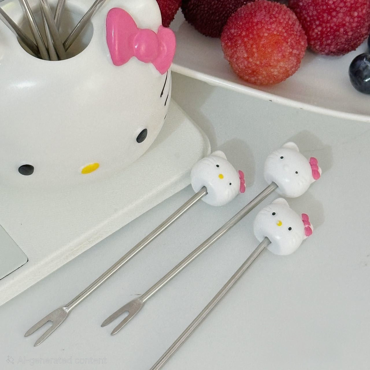 🍓 Hello Kitty Fruit Fork Set (10pcs)
