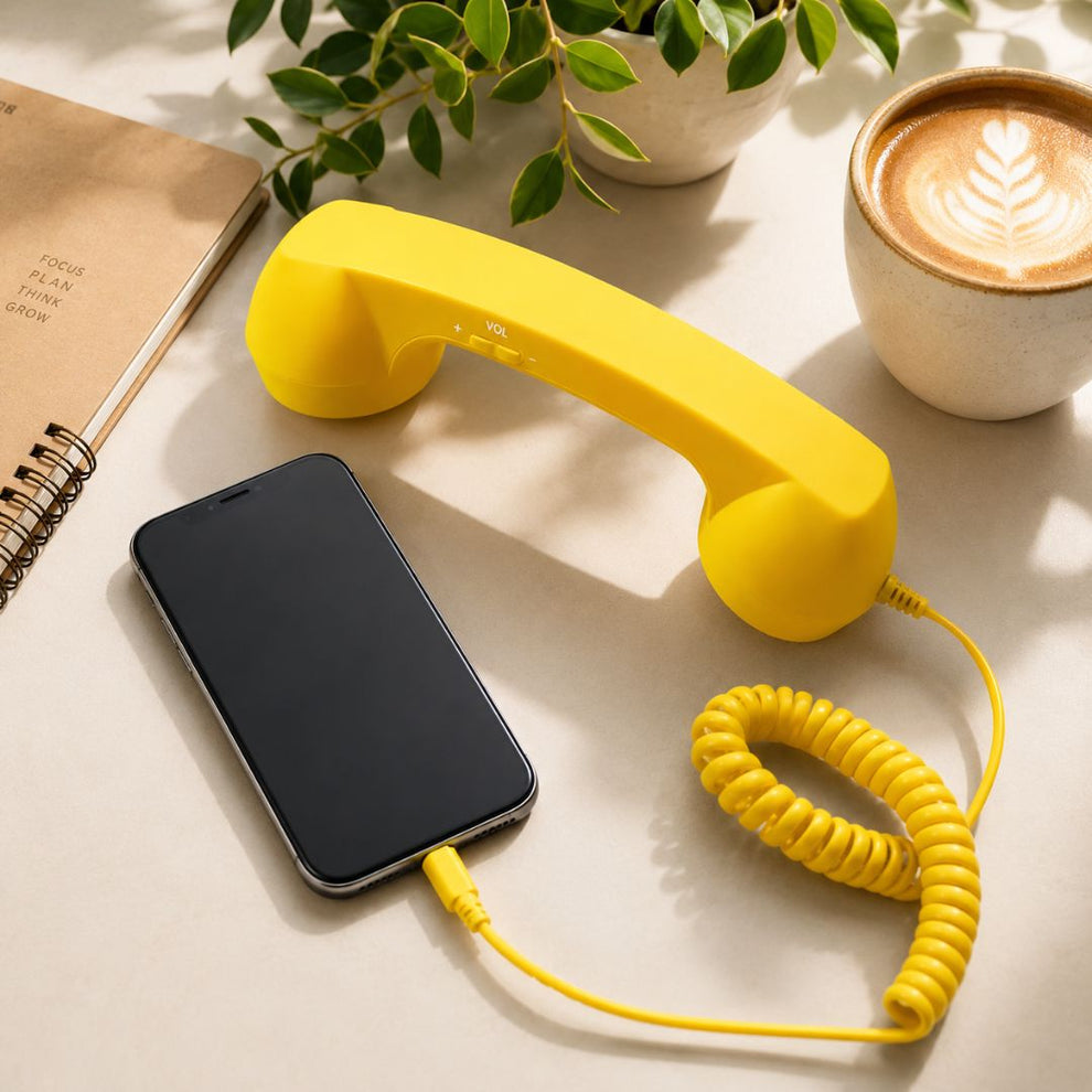 Retro Wired Phone Receiver with Volume Control