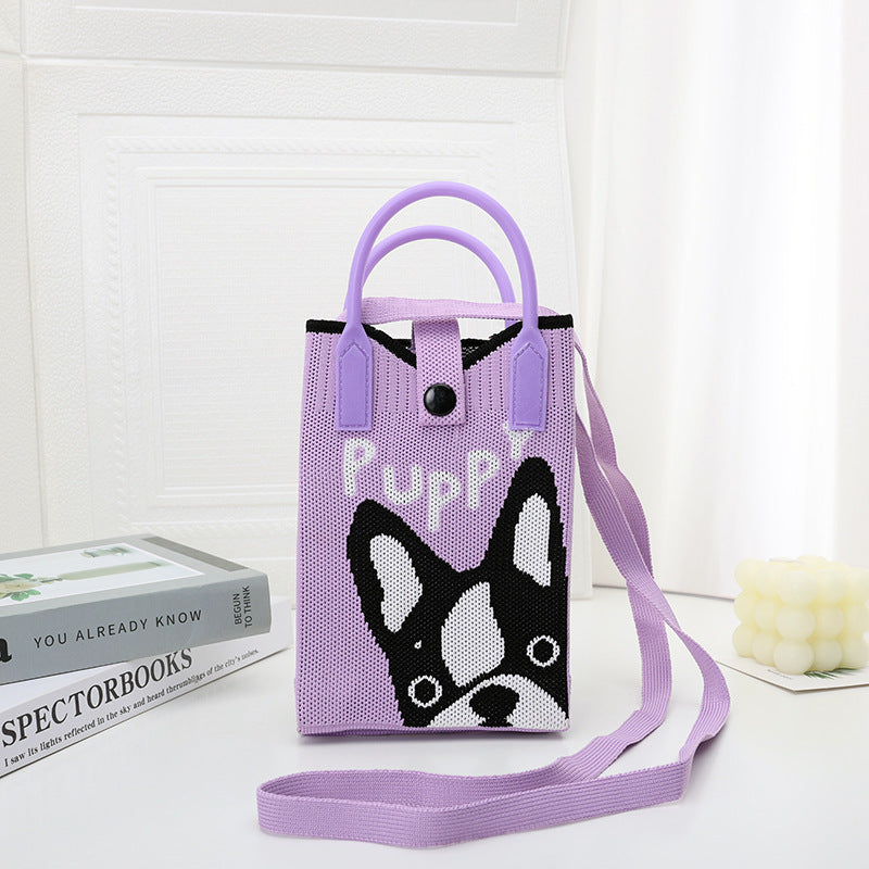 Korean Knit Mobile Sling Bag