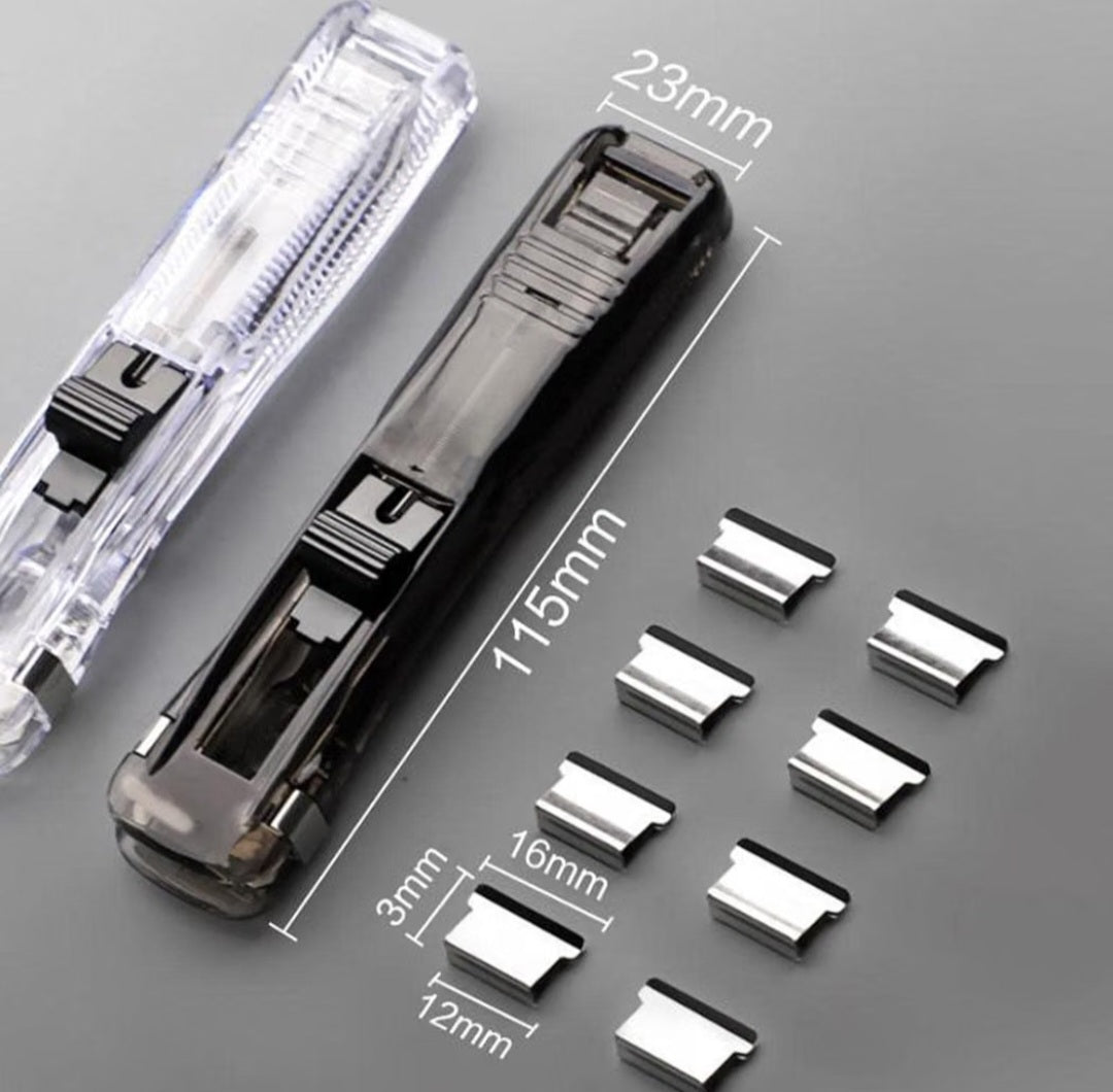 No-Staple Mini Paper Binder Clam Clip Dispenser